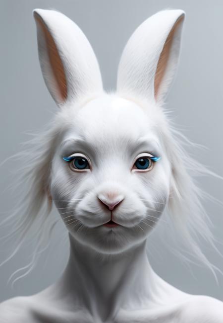 00029-651730303-Close-up of white rabbit  albino girl with white hair and makeup facing front, symmetry, naturalistic animal portraits, schliere.png